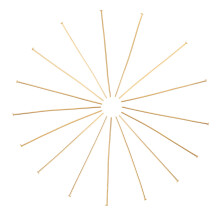 304 Stainless Steel Flat Head Pins Golden 50x1.7x0.7mm 21 Gauge Head: 2mm