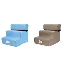 Pet Stairs for Small Dogs, 3-Step Non-Slip Ladder Ramp, Removable Cover, Comfortable Dog Steps, Compatible with Small Dog Beds