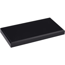 Acryl-Displaysockel mit abgeschrägter Kante, 15,2 x 7,6 x 1,3 cm, schwarzer rechteckiger Blockständer für Schmuck, Wohndekoration, Fotorequisiten