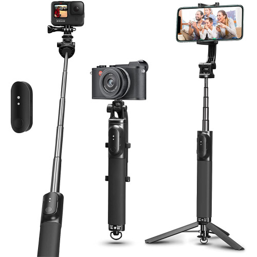 Τρίποδο Selfie Stick 44,5", περιστρεφόμενη βάση από κράμα αλουμινίου 360 με δυνατότητα