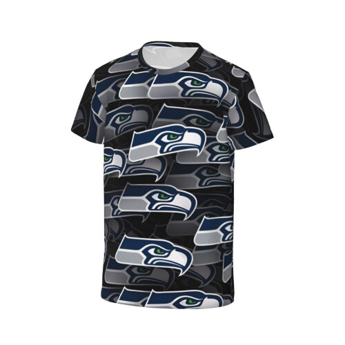 Seahawks Μπλούζα με κοντό μανίκι για αγόρια και κορίτσια για νεανική αθλητική ομάδα 2