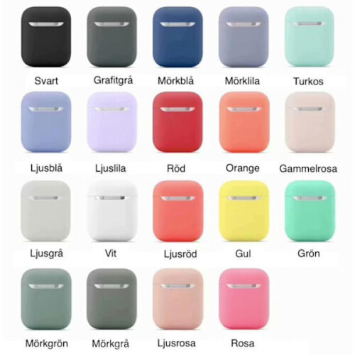 Capa de silicone compatível com AirPods - Capa/Proteção - Várias cores, rosa claro 1