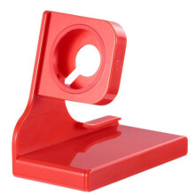 Pratique et élégante, compatible avec l'Apple Watch et son support/trépied rouge.