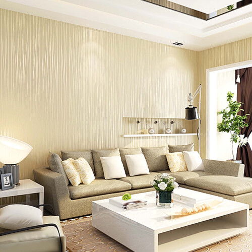 Ozmmyan53X910cm Μοντέρνα Μη Υφαντή Ταπετσαρία σε Ρολό με Γκλίτερ και Ρίγες, Υφασμάτινες