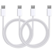 Lote de 2 cabos USB-C para USB-C compatíveis com iPhone 15 - 15 Plus - 15 Pro - 15 Pro Max - Cabo de nylon trançado de 2 metros Phonillico