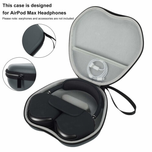 Capa CDQ compatível com AirPods Max, cinza 1
