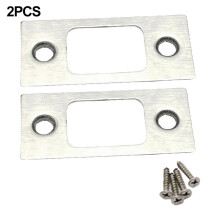 Lock Deadbolt Strike Plates 2pcs Strike Plate Door Backplate Stainless steel