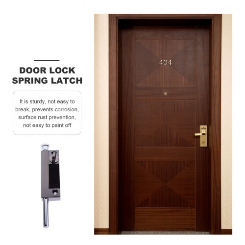 Door Security Foot Lock Zinc Alloy Security Slide Bolt Lock Spring Latch Lock 2