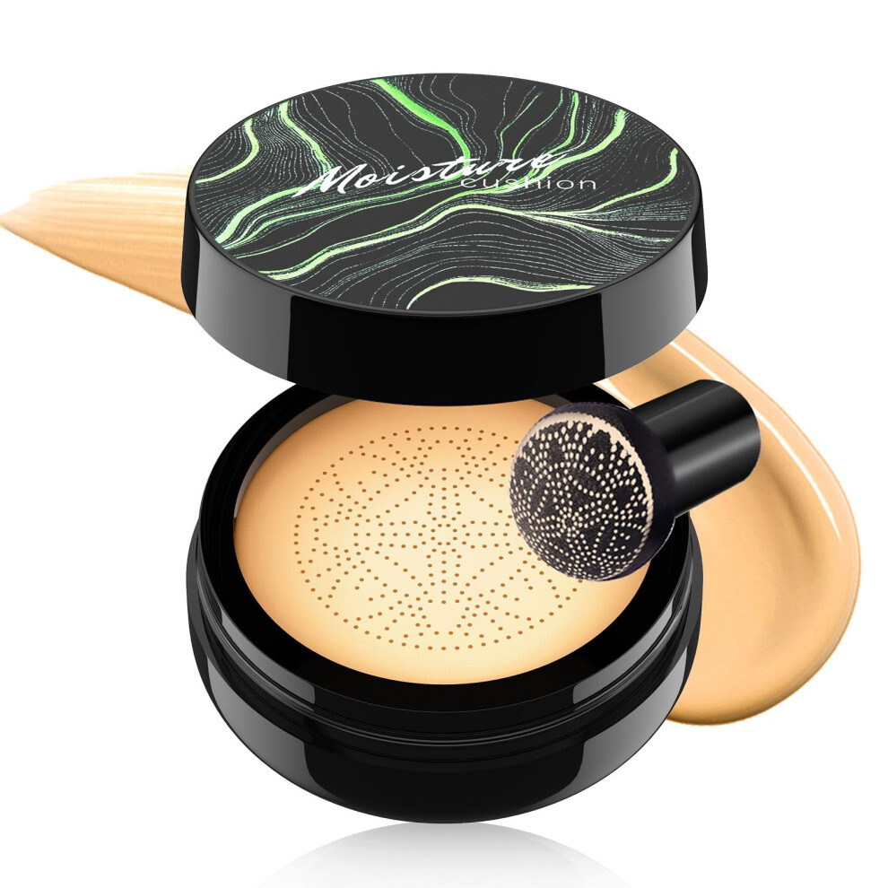 Beige/Cream Buff Cc Foundation With Full Coverage, Oil Control And Mushroom Head Cushion