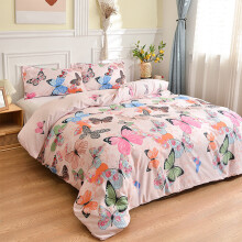 Housse de couette FastXmas en coton, 1 place (173 x 229 cm), en microfibre lavée avec fermeture éclair et attaches, douce, respirante et agréable