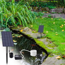 Solar Air Pump Kit Compatible with Pond Fish Tank, Garden Water Garden & Pond Pumps, Includes Oxygen Hoses and Air Stone