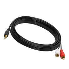 Cable de audio estéreo en Y de 3,5 mm a RCA de 1,8 metros (6 pies) Cable de audio 2RCA a auxiliar de audio Cable adaptador de 2RCA a 3,5 mm