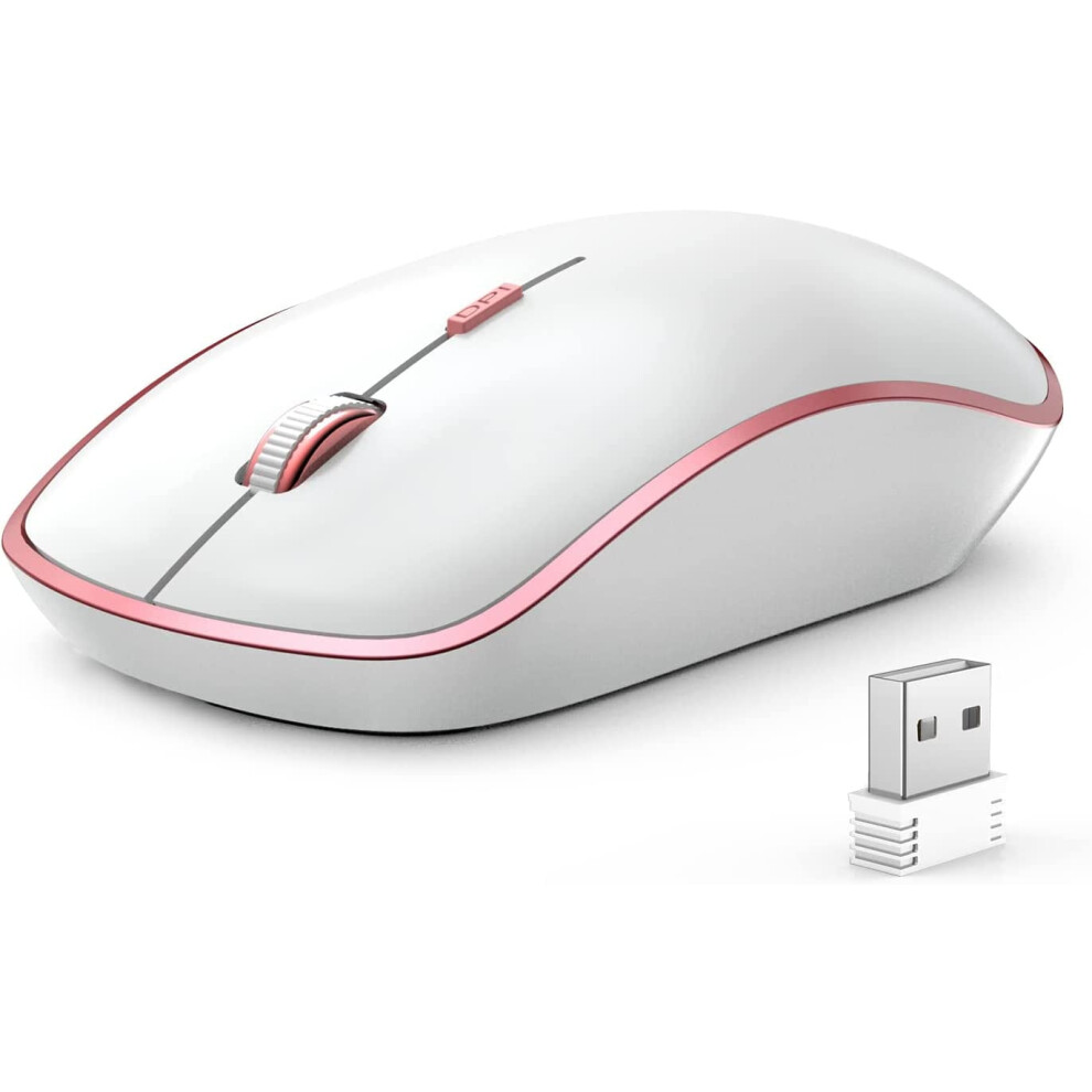 Wireless Mouse For Laptop, 2.4G Ultra Thin Silent Mouse With Usb Receiver, 2400 Dpi Portable Mobile Optical 9048212891178