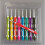 N022 - Set de 9 croșete ergonomice multicolore, mărime unică 2