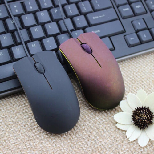 SUSUchens Matte Ergonomic1200DPI3KeysUSB2.0Wired Optical Gaming Mouse for PC Laptop