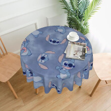Stitch Rectangular Tablecloth 60in, Water Resistance Antiwrinkle Spillproof Soft Fabric, compatible with dining room, parties & holiday dinners