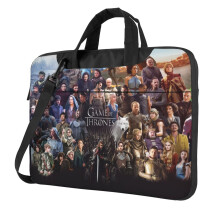 Game of Thrones laptoptas, schoudertas voor laptop of tablet, stijlvol, duurzaam en waterafstotend materiaal, 13, 14, 15,6 inch, zwart
