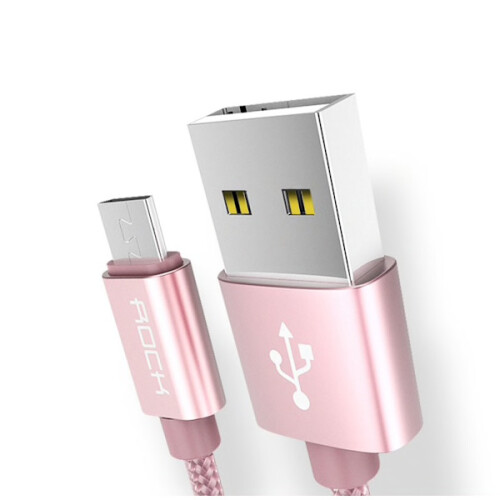 Cavo Micro-USB ROCK Metal Charge & Sync da 1,8 m, grigio. 2
