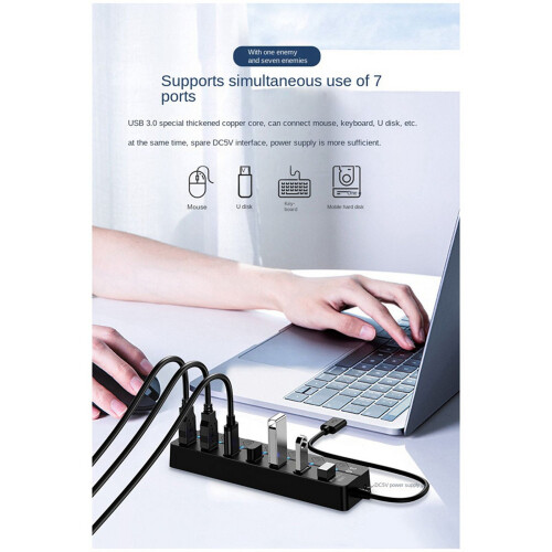Switch Hub3.0 Splitter Hub Poortuitbreider USB Computer Splitter4Port3.0Hub 1