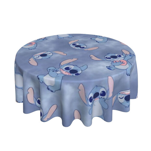 Toalha de mesa retangular Stitch de 152 cm (60 polegadas), resistente à água, antirrugas e à prova de derramamentos, em tecido macio, ideal para 1