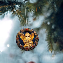Opruiming onder $1Tyidzon Kerststal Ornamenten Houten Acryl Ornamenten Houten Hangende Ornament Kerststal Aandenken voor de Kerstboom