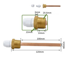 Osłona termometryczna mosiężna 42-300 mm 1/2 cala do gwintu BSP G do czujnika temperatury