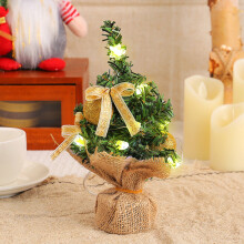 Quinlirra Clearance Mini Christmas Tree with Lights, Pre-lit Artificial Tabletop Tree for Indoor Outdoor Holiday Decor, Home Party Wedding –