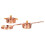 COPPER CASSEROLE SET/5 Miniature Scale 1