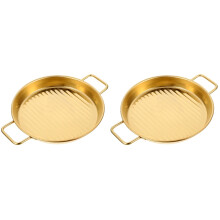 Bandeja para pizza de acero inoxidable Eease2pcs con asas, bandeja para pizza para horno, suministros para hornear pizza