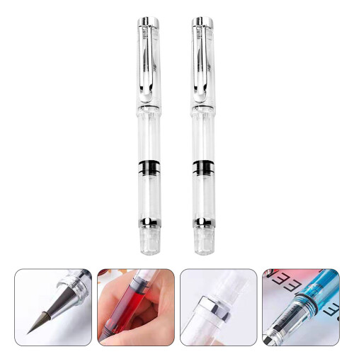 Mizh2pcs Νεροβούρτσα Στυλό Ζωγραφικής Πινέλο Καλλιγραφίας Στυλό Φοιτητικής Γραφής 2