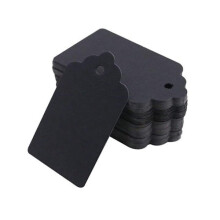 Etiquetas Kraft para Presente (Pretas) - 100 Unidades - Etiquetas em Branco de 5x3cm para Presentes