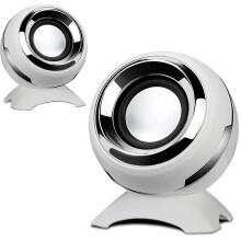 Altavoz USB para PC, mini altavoz de escritorio (blanco)