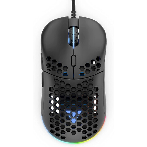 Ποντίκι Ronin X για PC Gaming (Shadow Black, Ενσύρματο) - Εξαιρετικά Ελαφρύ Συμμετρικό Κέλυφος