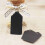 Kraft gavemærker (sorte) - 100 stk. - 5x3 cm blanke gavemærker 2