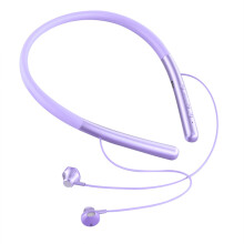 EQWLJWE căști Bluetooth sport fără fir, căști stereo cu prindere la gât, cu capacitate mare, căști cu desene animate conectabile, căști