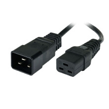 PYKR-4321 - CABLE PARA SERVIDOR 3/12 5 PIES REDONDO NEGRO SJT C19TO C20FT2 105C20A/250V