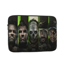 Etui na laptopa Call of Duty Modern Warfare, wstrząsoodporne z kieszenią na akcesoria, 10-17 cali, czarne