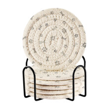 Set de 6 suporturi absorbante pentru pahare, compatibile cu toate tipurile de pahare. Design cu os de labă de câine, protecție pentru masă, cadou