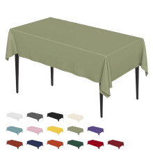 Sm: )e Fern Green 60x84 tommer krølfri polyesterdug, kompatibel med 120 cm borde, genanvendelig og vaskbar til fest, bryllup, banket