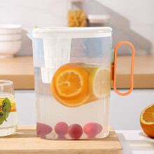 Kabnic 2-Liter-Wasserfilterkrug mit Deckel, kompatibel mit Standard-Wasserspendern, robuster Kunststoff-Wasserkocher für Zuhause, Weiß