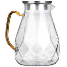 Glaskrug mit Deckel für kaltes Wasser, 1 Gallone Getränkespender, Eistee für den Kühlschrank