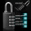 IMCBSTT , 4 Digit Lock with Metal Code Lock, Weatherproof, Suitcase Lock, Combination Lock for Locker,Gym Black 4