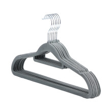 LSLJS10Pack Umerașe din catifea de 41,5 cm, umerașe antiderapante din fetru plușat, umerașe rezistente pentru haine și costume, economisesc
