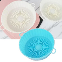 Siliconen bakvorm voor airfryer - Mandje voor airfryer, diverse kleuren, 14-16 cm