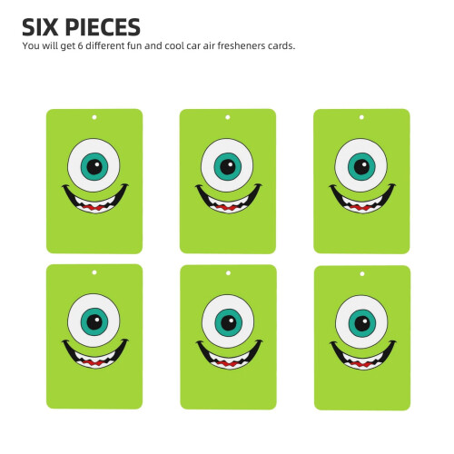 Mike Wazowski Face6 τεμάχια αρωματικά χώρου αυτοκινήτου με άρωμα αξεσουάρ αυτοκινήτου 1