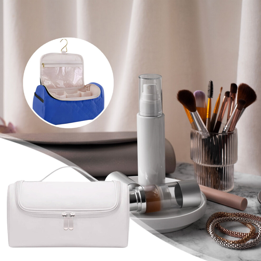 Portable Makeup Case with Adjustable Dividers, Compatible with Cosmetic Brushes, Toiletry, Jewelry, Digital Accessories, Travel Organizer