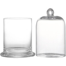 Glass Dome Cloche Cover for Cocktail & Martini Glasses, Compatible with Glass Accessories, 1 Set