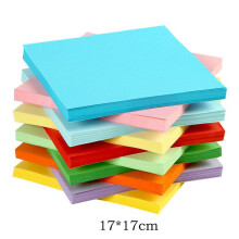 SOFEIYA 100pc Origami Square Paper Large Origami Paper In 10 Colors Hand-Cut Paper, 17cm
