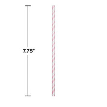 Canudos clássicos rosa e branco