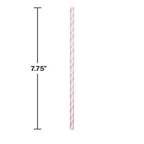Canudos clássicos rosa e branco